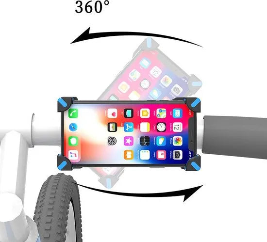 Telefoonhouder fiets – Universele stuurhouder – 360° draaibaar – 4.7-7.2 inch – Zwart-Ilumina Benelux