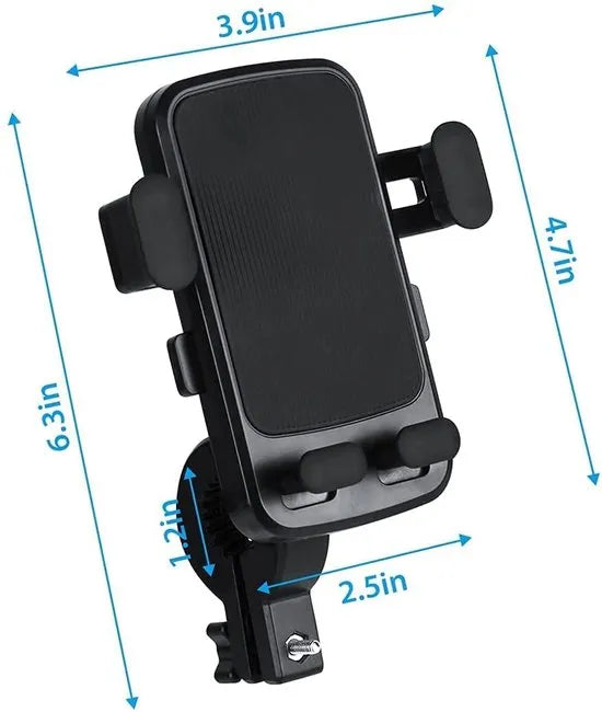 Telefoonhouder fiets – Universele stuurhouder – 360° draaibaar – Voor smartphone scooter brommer motor – Zwart-Ilumina Benelux