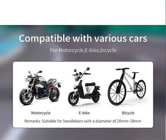 Telefoonhouder fiets – Universele stuurhouder – 360° draaibaar – Voor smartphone scooter brommer motor – Zwart-Ilumina Benelux
