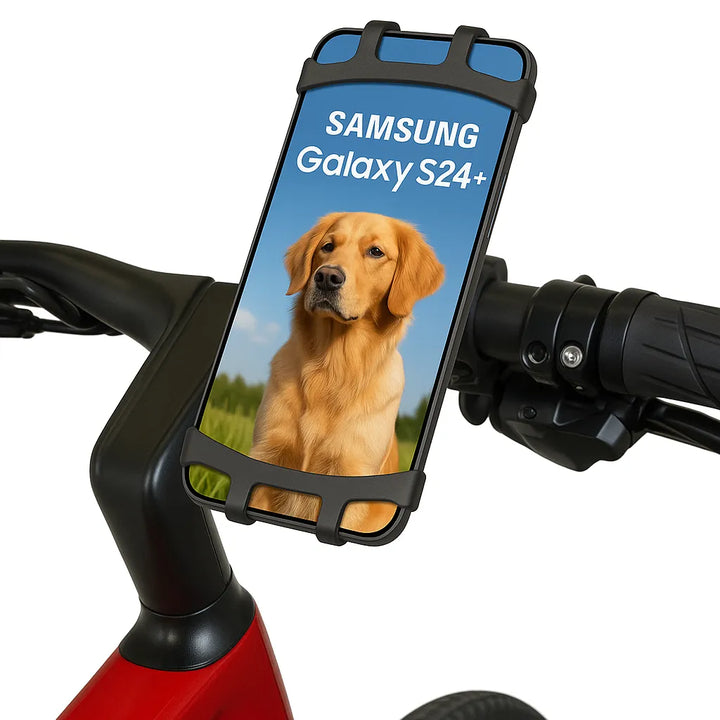 Telefoonhouder fiets – Universele stuurhouder – Stevig & schokbestendig – 360° draaibaar – Zwart-Ilumina Benelux