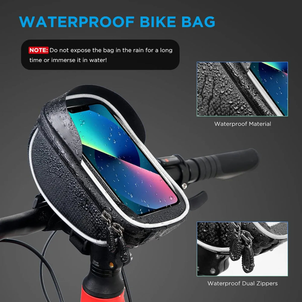 Telefoonhouder fiets – Universele waterdichte fietshouder – Voor racefiets & mountainbike – Met fietstas – Zwart-Ilumina Benelux