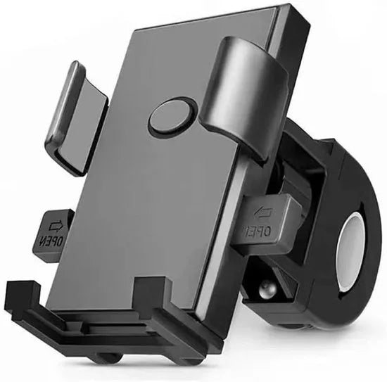 Telefoonhouder fiets – Voor fiets & motor – 360° draaibaar – Stevige klem – Zwart-Ilumina Benelux