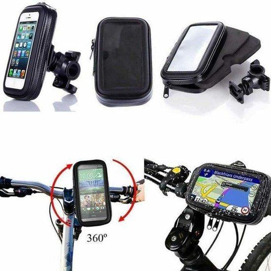 Telefoonhouder fiets – Waterdicht – 360° Draaibaar – XL Fietstas voor 6,5 inch – Zwart-Ilumina Benelux