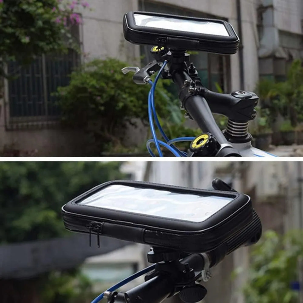 Telefoonhouder fiets – Waterdicht frametas – Schokbestendig afneembaar – Voor 5.5-6.3 inch – Zwart-Ilumina Benelux