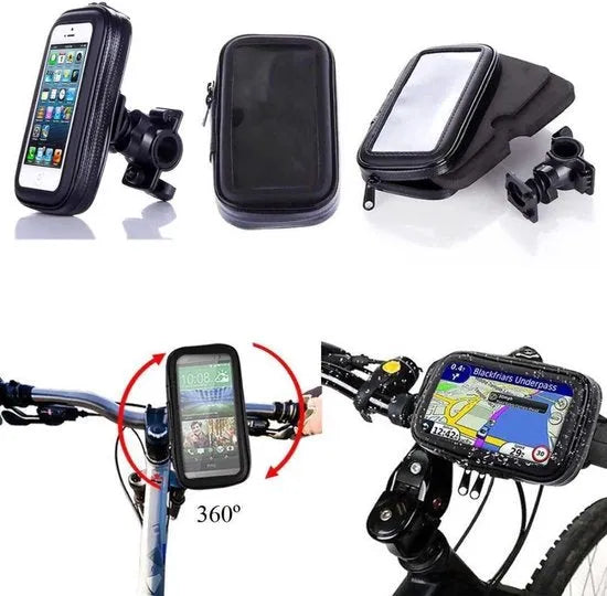 Telefoonhouder fiets – Waterdicht frametas – Schokbestendig afneembaar – Voor 5.5-6.3 inch – Zwart-Ilumina Benelux