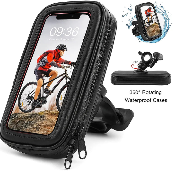 Telefoonhouder fiets – Waterdicht frametas – Schokbestendig afneembaar – Voor 5.5-6.3 inch – Zwart-Ilumina Benelux