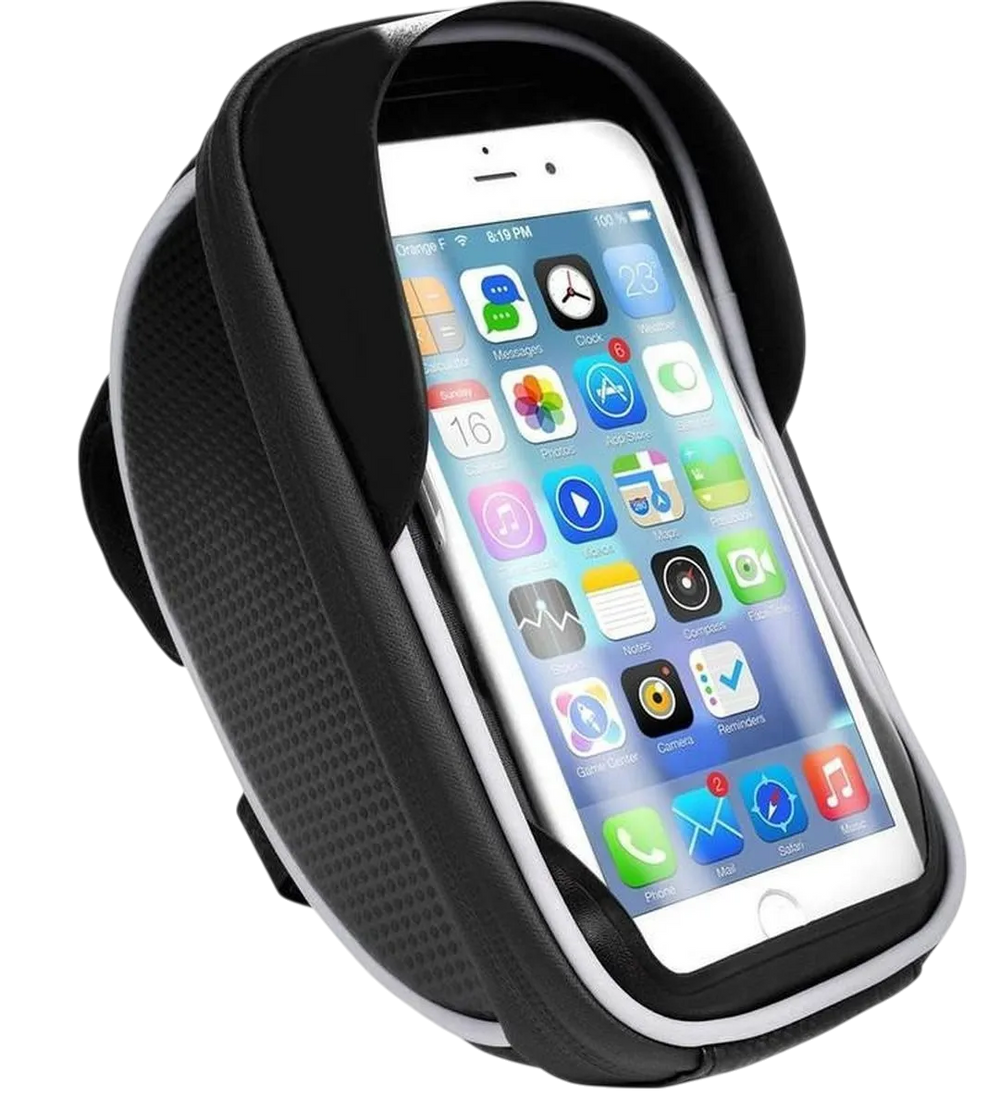 Telefoonhouder fiets – Waterdicht met opbergruimte – Voor racefiets/mountainbike – Universeel voor iPhone & Samsung – Zwart-Ilumina Benelux