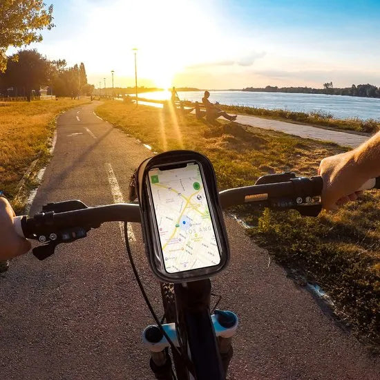 Telefoonhouder fiets – Waterdicht Stuurtas – Universeel voor Scooter & Kinderwagen – Touchscreen Venster – Zwart-Ilumina Benelux