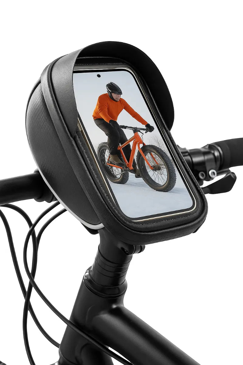 Telefoonhouder fiets – Waterdichte frametas met opbergvak – Touchscreen venster – Universeel tot 6,7 inch – Zwart-Ilumina Benelux
