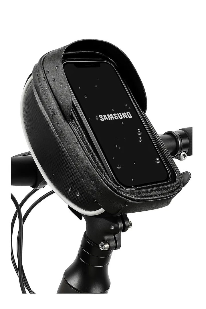 Telefoonhouder fiets – Waterdichte stuurtas – Touchscreen venster – Opbergruimte – Voor smartphones t/m 6,9 inch – Zwart-Ilumina Benelux