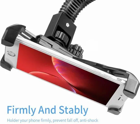 Telefoonhouder motor – Spiegelmontage – Universeel voor smartphone – 360° draaibaar – Zwart-Ilumina Benelux