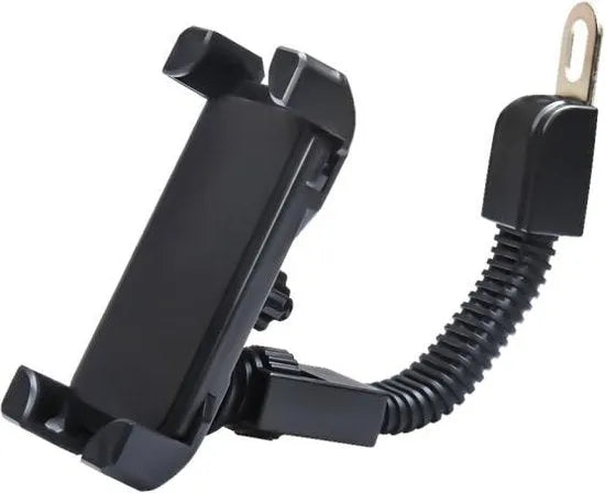 Telefoonhouder motor – Spiegelmontage – Universeel voor smartphone – 360° draaibaar – Zwart-Ilumina Benelux