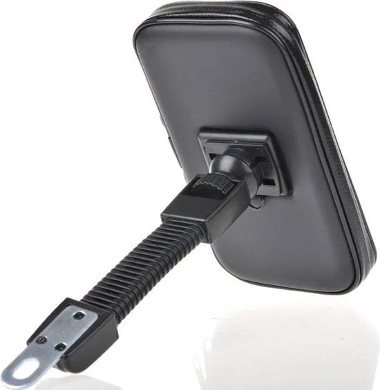 Telefoonhouder motor – Spiegelmontage – Waterdichte telefoontas – Voor scooter & fiets – Zwart-Telefoonhouders-Ilumina Benelux
