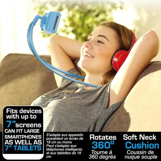 Telefoonhouder nek – Flexibele lazy neck houder – Universeel buigbaar – Handsfree ophangen – Zwart-Ilumina Benelux