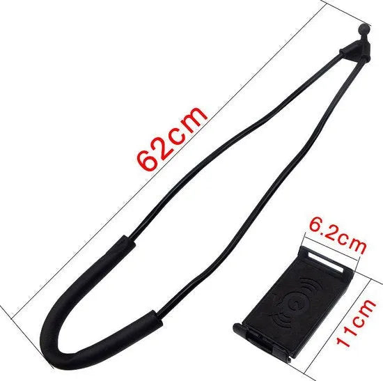 Telefoonhouder nek – Lazy Neck Houder LB-418 – Buigbaar & Universeel – Voor bed, bank, bureau, strand & auto – Zwart-Ilumina Benelux