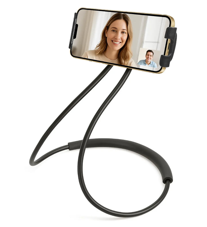 Telefoonhouder nek – Lazy Neck Houder LB-418 – Buigbaar & Universeel – Voor bed, bank, bureau, strand & auto – Zwart-Ilumina Benelux