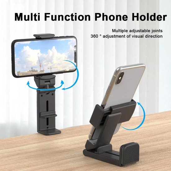 Telefoonhouder vliegtuig – Universeel – Bureau & Tafel Standaard – Reisaccessoire voor Kinderstoel & Trein – Zwart-Ilumina Benelux