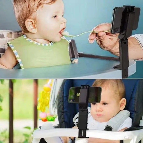 Telefoonhouder vliegtuig – Universeel – Bureau & Tafel Standaard – Reisaccessoire voor Kinderstoel & Trein – Zwart-Ilumina Benelux
