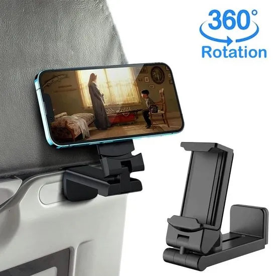 Telefoonhouder vliegtuig – Universeel – Bureau & Tafel Standaard – Reisaccessoire voor Kinderstoel & Trein – Zwart-Ilumina Benelux