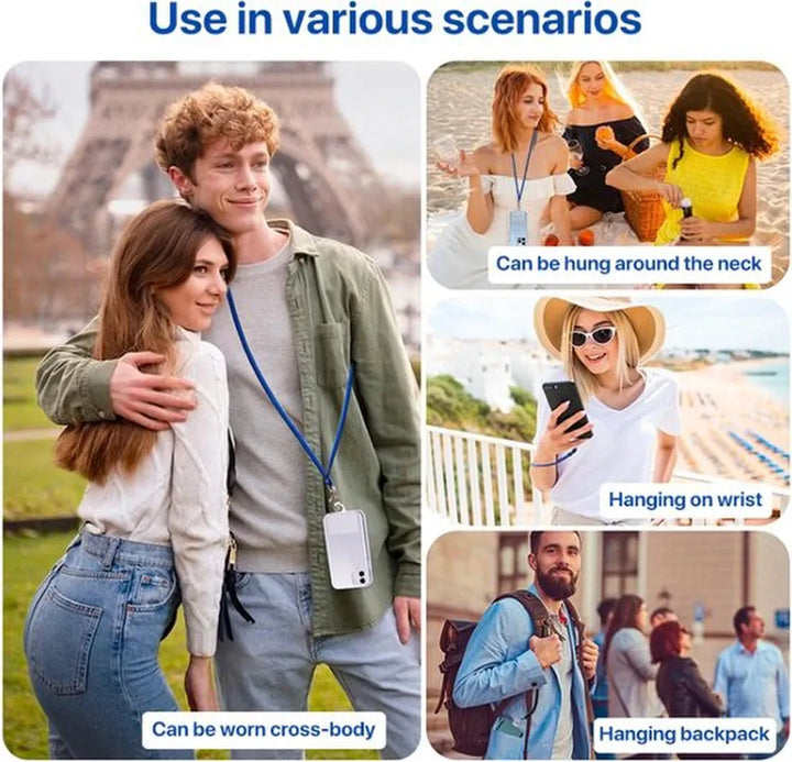 Telefoonkoord – Universeel Nekkoord Telefoonhanger – Verstelbaar Touw – Geel-Telefoonkoord-Ilumina Benelux