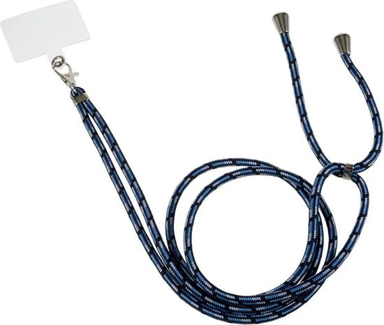 Telefoonkoord universeel – Schouder- en nekkoord – Telefoonketting touw – Ook voor sleutels & ID-badge – Blauw-Telefoonkoord-Ilumina Benelux
