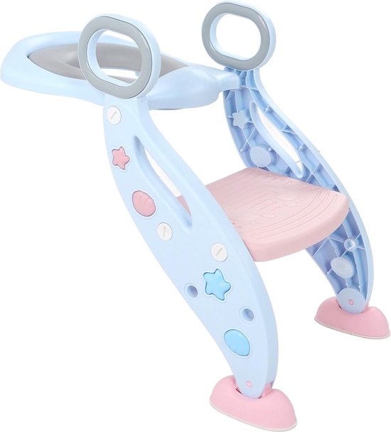 Toiletbril met Trapje voor Kinderen – Opvouwbaar Toiletzitje – WC-bril Verkleiner – Antislip Trap – Wit-Toiletverkleiner-Ilumina Benelux