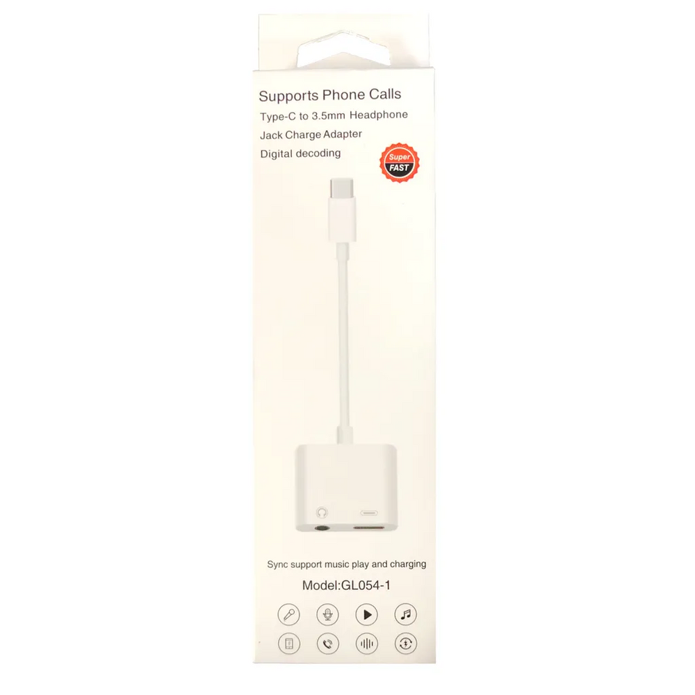 USB-C naar 3.5mm Jack + USB-C Opladen Adapter – AUX Audio Splitter – PD Snelladen – Bellen & Muziek Tegelijk-Ilumina Benelux