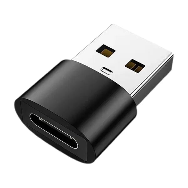 USB-A naar USB-C Adapter – USB 2.0 Converter – USB Type-A Male naar USB-C Female – Opladen & Dataoverdracht – Zwart-Ilumina Benelux