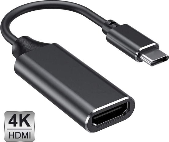 USB-C naar HDMI Adapter – 4K UHD – Thunderbolt 3 – Geschikt voor MacBook, iPad Pro, Surface, Chromebook – Zwart-Ilumina Benelux
