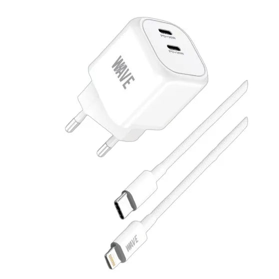 35W Dual USB-C Snellader + USB-C naar Lightning Kabel 1 Meter-Ilumina Benelux