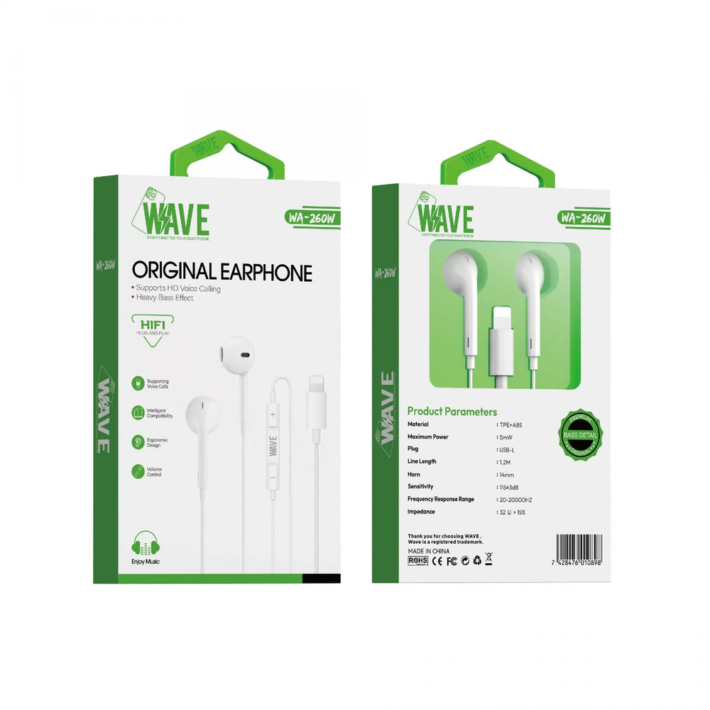 Lightning Oordopjes Wit – Bedrade Earphones met Microfoon & Volumebediening – 1,2 Meter Kabel