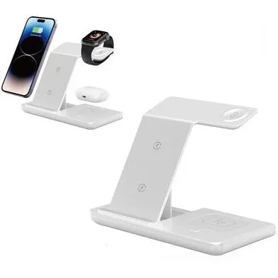 Draadloze Oplader - 3-in-1 Qi Oplaadstation 15W - Geschikt voor iPhone MagSafe, Watch & AirPods-Ilumina Benelux