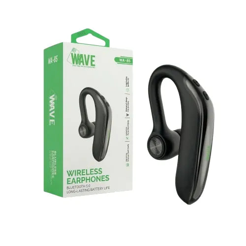 Bluetooth 5.0 Headset met Noise Cancelling Microfoon – Draadloze Oortelefoon met Oorhaak – Handsfree Bellen – Zwart-Ilumina Benelux