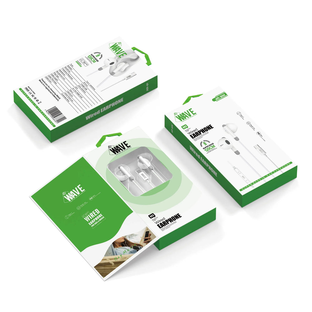 USB-C Oordopjes – Bedrade In-Ear Earphones met Microfoon & Volumeregeling – Type-C Headset – 120 cm Kabel – Wit