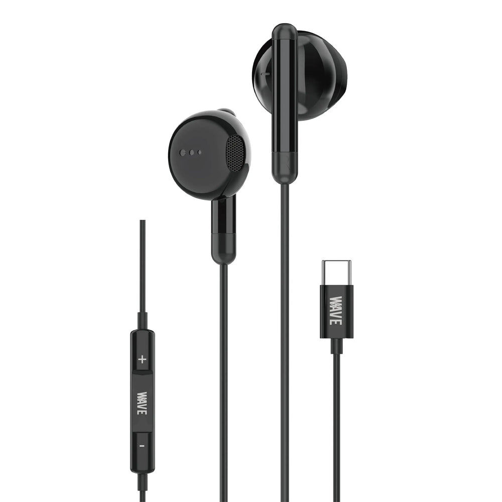 USB-C Oordopjes – Bedrade In-Ear Earphones met Microfoon & Volumeregeling – Type-C Headset – 120 cm Kabel – Zwart