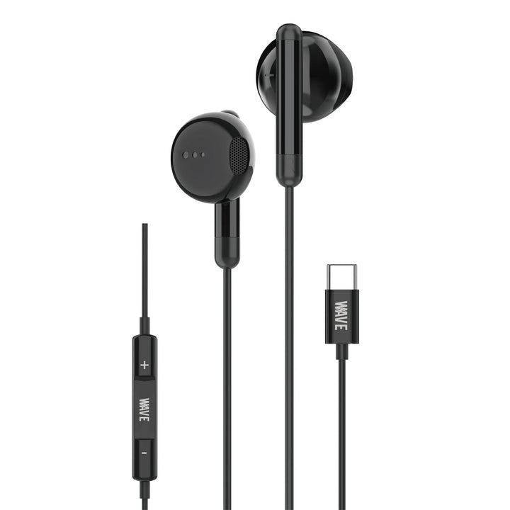 USB-C Oordopjes – Bedrade In-Ear Earphones met Microfoon & Volumeregeling – Type-C Headset – 120 cm Kabel – Zwart-Ilumina Benelux