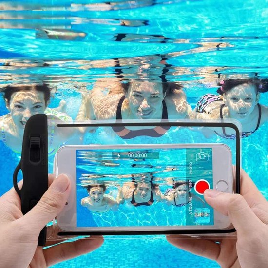 Waterdicht telefoonzakje – Geschikt voor smartphones tot 7.0 inch – IPX8 – Touchscreen – Set van 2 – Transparant-Ilumina Benelux