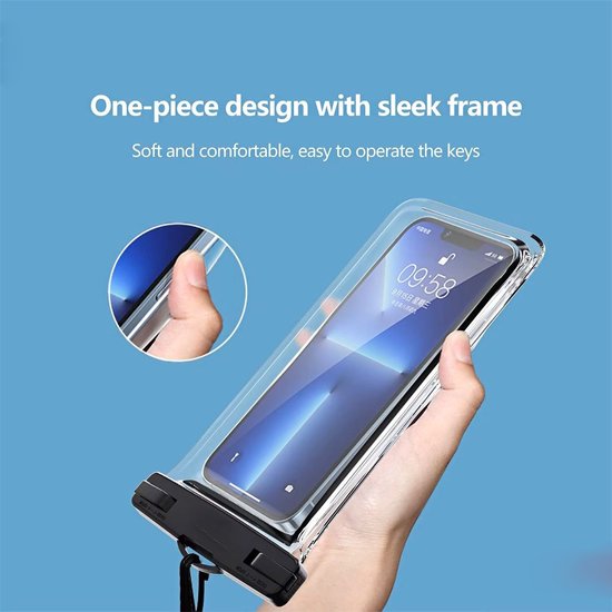 Waterdicht Telefoonzakje – Telefoonhoesjes – Festival Opbergtasje – Documententasje – Waterbestendig – Transparant-Ilumina Benelux