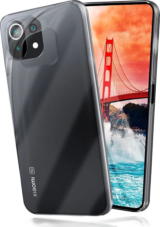 Xiaomi 11 Lite 4G/5G Hoesjes – Transparante Siliconen Backcover – Inclusief Screenprotector Gehard Glas-Ilumina Benelux