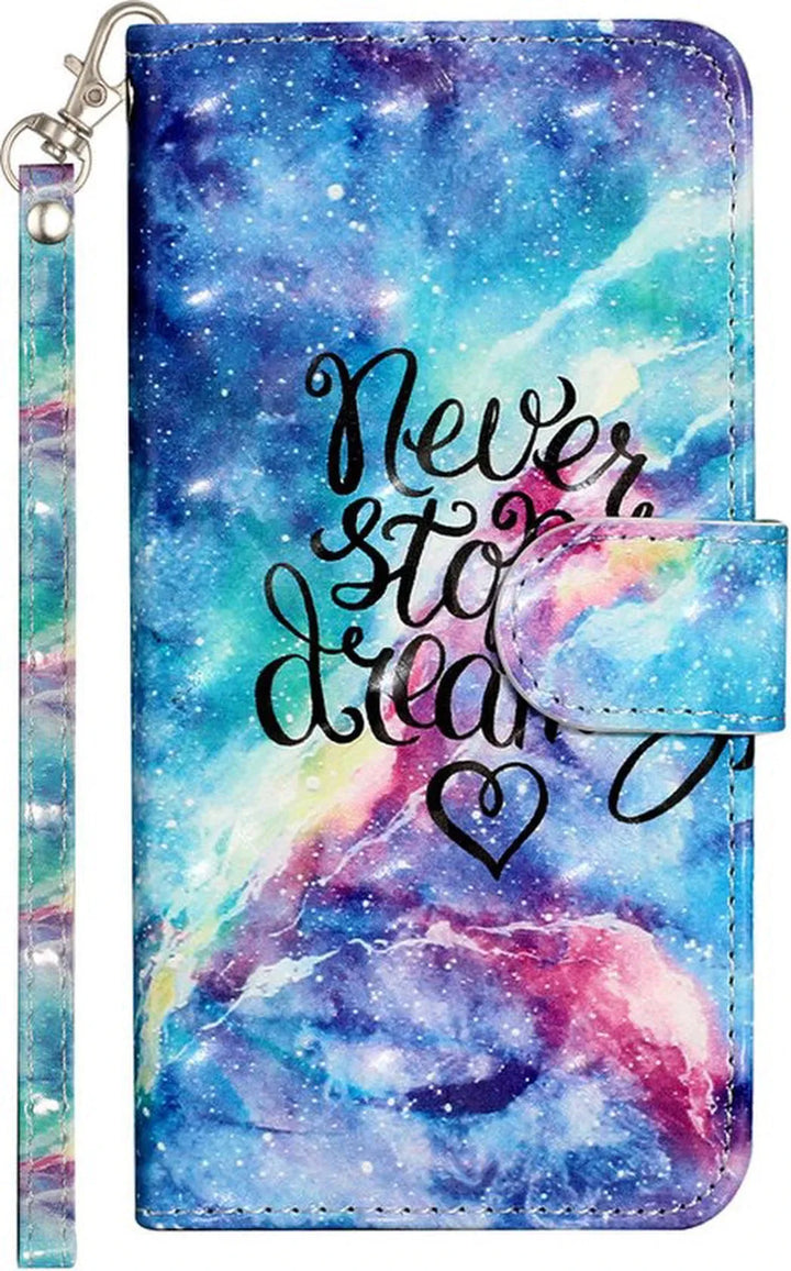Xiaomi 12 Lite Hoesjes – Bookcase Portemonneehoes – Magneetsluiting – Print Dreaming Universe – Multicolor-Ilumina Benelux