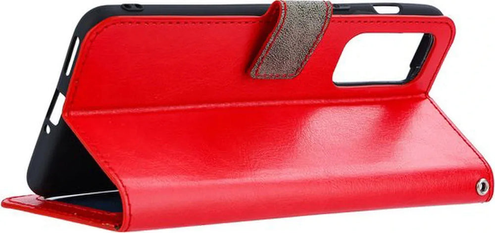 Xiaomi 12T / 12T Pro Hoesjes – Portemonnee Hoes – Magneetsluiting – 2x Screenprotector – Rood-Ilumina Benelux