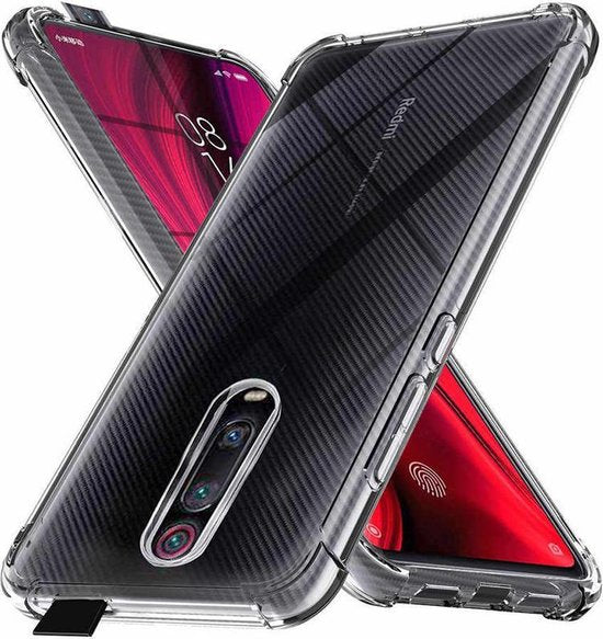 Xiaomi Mi 9T Hoesjes – Siliconen Backcover – Schokbestendig Bumper – Transparant + Gehard Glas Screenprotector-Ilumina Benelux