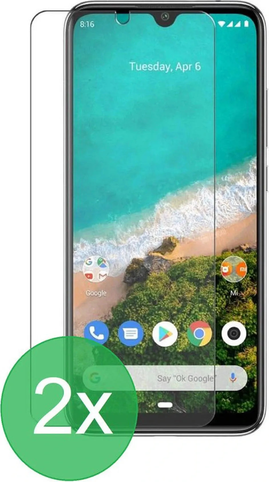 Xiaomi Mi A3 Screenprotector Gehard 9H – Anti-kras – 2-Pack-Ilumina Benelux