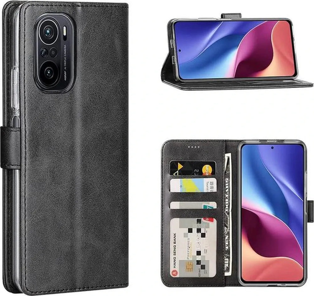 Xiaomi Poco F3 Hoesjes – Portemonnee Bookcase – Pasjeshouder – Inclusief Screenprotector – Bruin-Ilumina Benelux