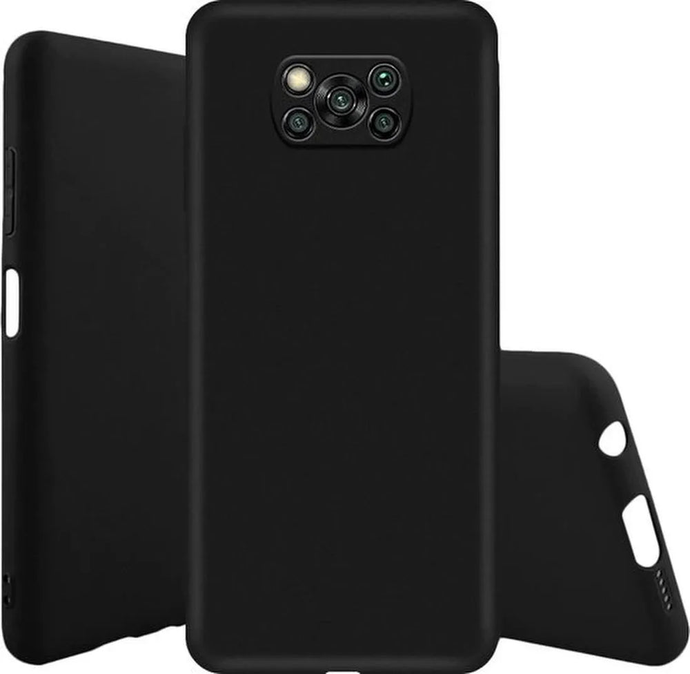 Xiaomi Poco X3/X3 Pro Hoesjes – Siliconen Backcover – Soft Grip – Schokbestendig – Zwart-Ilumina Benelux