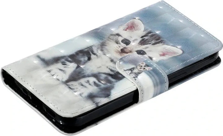 Xiaomi Redmi 10 4G/5G Hoesjes – Bookcase – Cute Kitten Print – Magneetsluiting – Multicolor-Ilumina Benelux