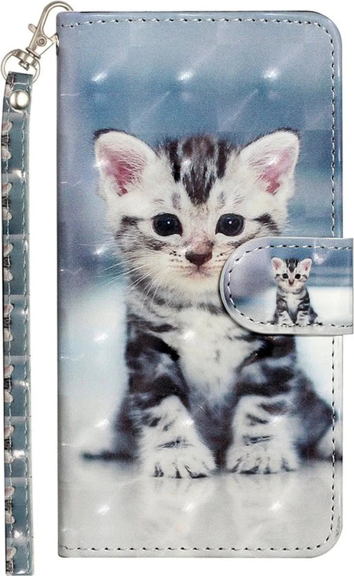 Xiaomi Redmi 10 4G/5G Hoesjes – Bookcase – Cute Kitten Print – Magneetsluiting – Multicolor-Ilumina Benelux