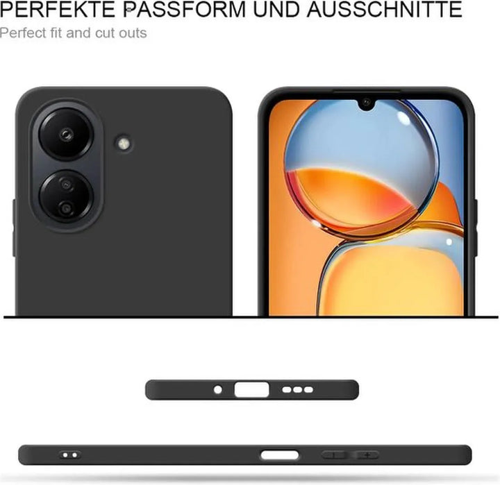 Xiaomi Redmi 13C Hoesjes – Siliconen Backcover – Soft Grip – Zwart-Ilumina Benelux