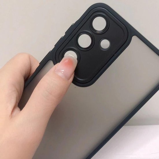 Xiaomi Redmi Note 13 5G Hoesjes – Transparante Siliconen Backcover – Camera Bescherming – Bumper – Zwart-Ilumina Benelux