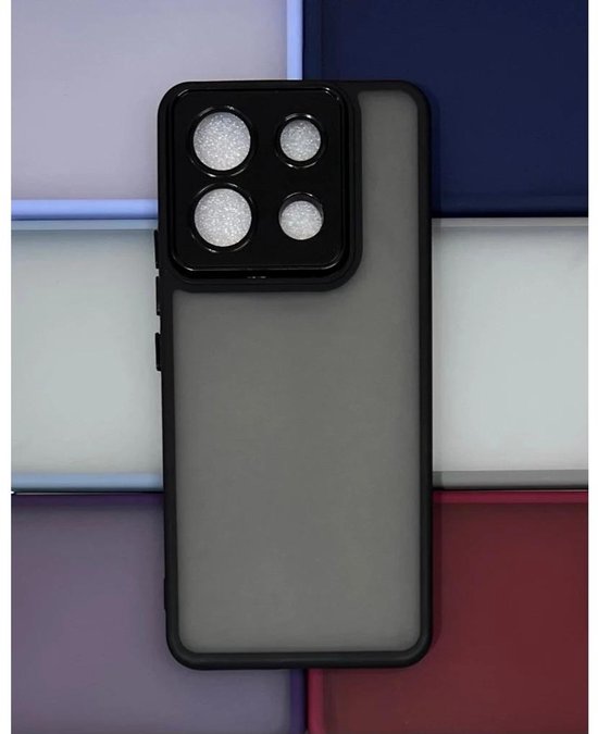 Xiaomi Redmi Note 13 5G Hoesjes – Transparante Siliconen Backcover – Camera Bescherming – Bumper – Zwart-Ilumina Benelux